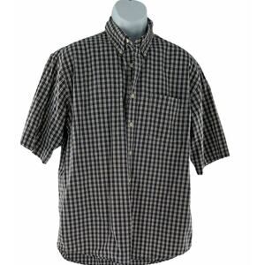 GAP Shirt Mens Size Extra Large Short Sleeves Button Down Multicolor Plaid Top